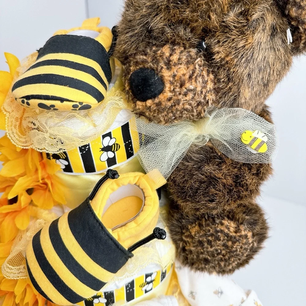 Sunflowers Diaper Cake, Bee Baby Shower